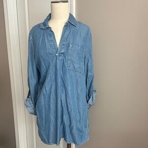 Soma Light Blue Denim Tunic Top